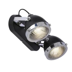 Oświetlenie Jadalni|Oświetlenie Sypialni></noscript>Candellux Lighting Crazy lampa sufitowa listwa czarny 2x15w gu10 klosz bezbarwny