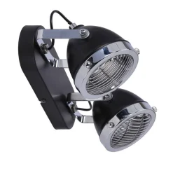 Oświetlenie Jadalni|Oświetlenie Sypialni></noscript>Candellux Lighting Crazy lampa sufitowa listwa czarny 2x15w gu10 klosz bezbarwny