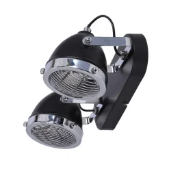 Oświetlenie Jadalni|Oświetlenie Sypialni></noscript>Candellux Lighting Crazy lampa sufitowa listwa czarny 2x15w gu10 klosz bezbarwny