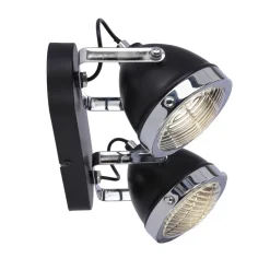 Oświetlenie Jadalni|Oświetlenie Sypialni></noscript>Candellux Lighting Crazy lampa sufitowa listwa czarny 2x15w gu10 klosz bezbarwny