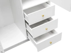 Meble Dla Dzieci|Szafy Dwudrzwiowe></noscript>Stolar Czarna dwudrzwiowa szafa uchylna z lustrem 100 cm SELMA czarny