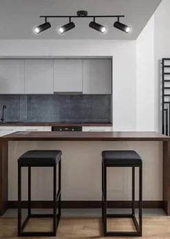 Oświetlenie Przedpokoju|Oświetlenie Jadalni>Candellux Lighting Czarna lampa sufitowa Colly spot czteropunktowy 4x15W