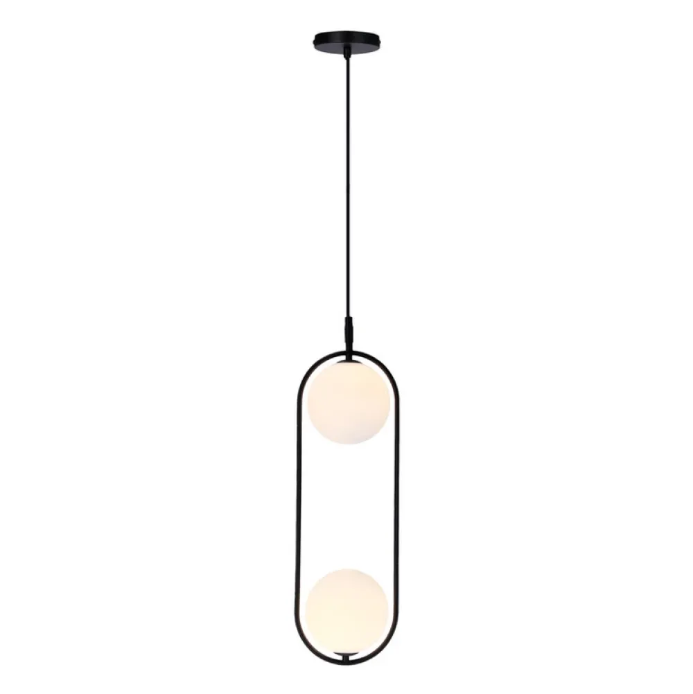 Oświetlenie Jadalni|Oświetlenie Kuchni>Candellux Lighting Czarna lampa sufitowa Cordel zwis 2X28W G9