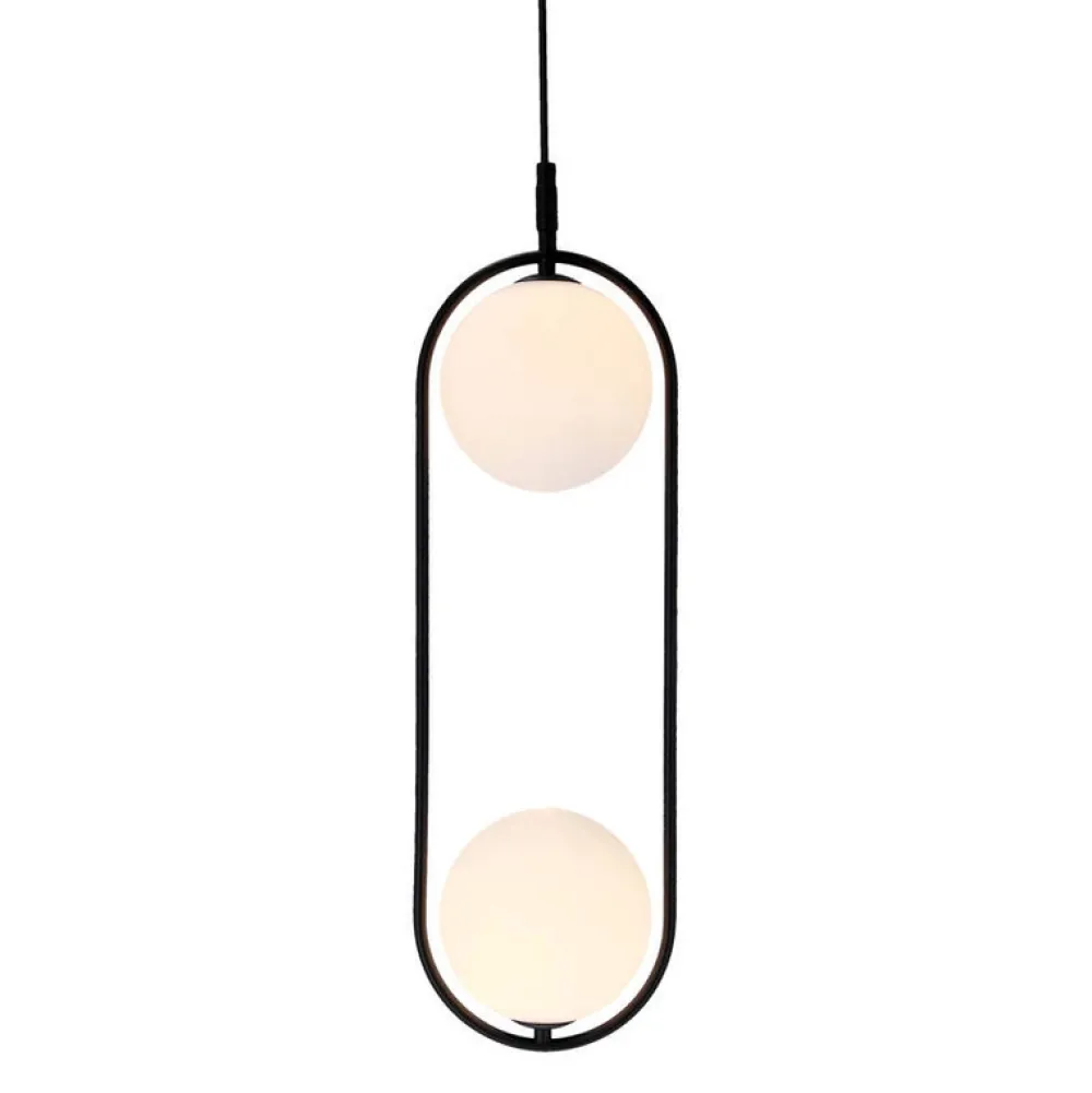 Oświetlenie Jadalni|Oświetlenie Kuchni>Candellux Lighting Czarna lampa sufitowa Cordel zwis 2X28W G9