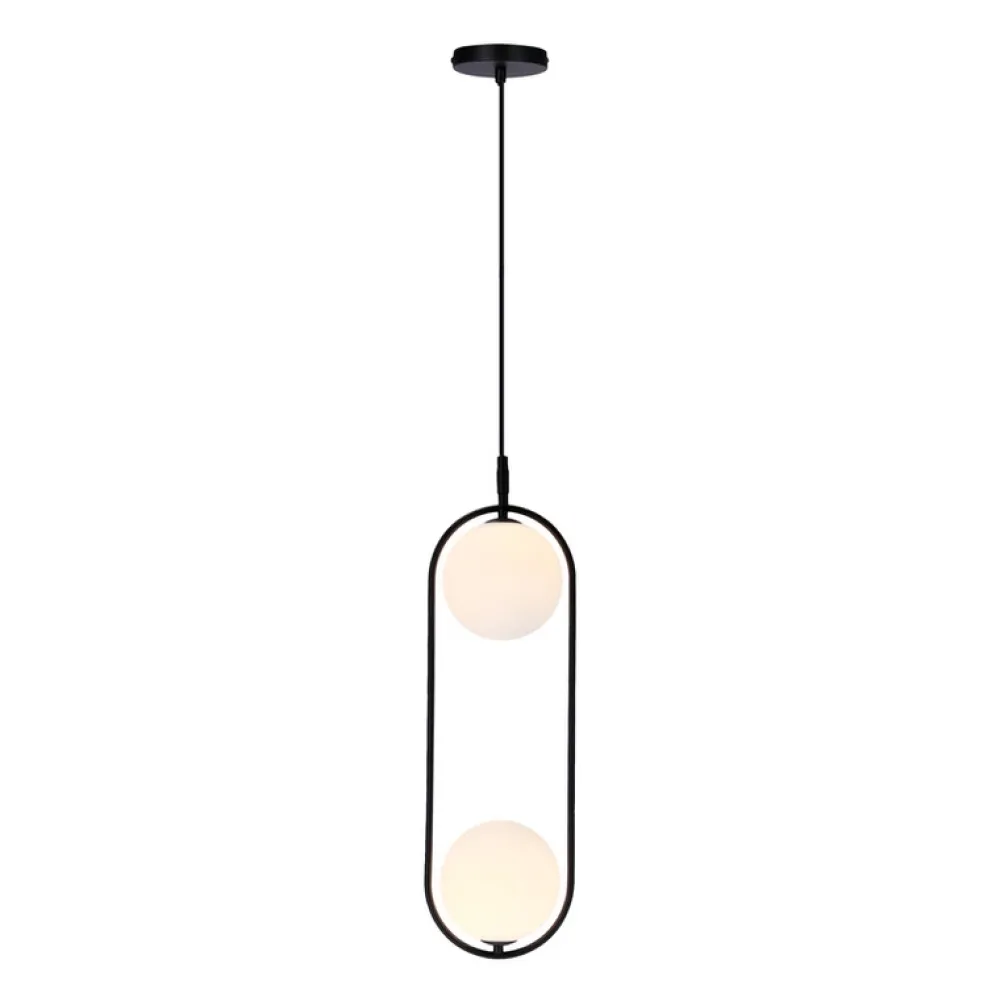 Oświetlenie Jadalni|Oświetlenie Kuchni>Candellux Lighting Czarna lampa sufitowa Cordel zwis 2X28W G9