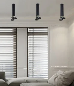 Oświetlenie Przedpokoju|Oświetlenie Jadalni>Candellux Lighting Czarna lampa sufitowa Tuba spot 30 cm GU10