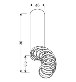 Oświetlenie Przedpokoju|Oświetlenie Jadalni></noscript>Candellux Lighting Czarna lampa sufitowa Tuba spot 30 cm GU10