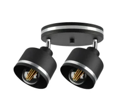 Oświetlenie Przedpokoju|Oświetlenie Jadalni>Candellux Lighting Czarna lampa sufitowa Wama 2xE27