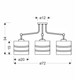 Oświetlenie Przedpokoju|Oświetlenie Jadalni>Candellux Lighting Czarna lampa wisząca Andy trzypunktowa E27