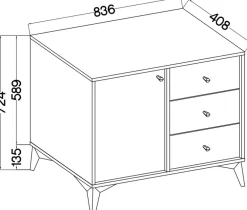 Zestawy Mebli Do Salonu|Meblościanki></noscript>Lempert Czarna meblościanka pod telewizor do salonu RTV TOKEN czarny grafit