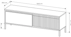 Szafki Rtv></noscript>LASKI Czarna nowoczesna szafka RTV na nóżkach pod telewizor 153 cm SAREVO czarny