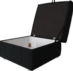 Meble Dla Dzieci|Meble Młodzieżowe>BROMARKT Czarna pufa sztruksowa ze schowkiem do salonu TOP