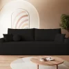 Meble Młodzieżowe|Kanapy I Sofy>BROMARKT Czarna sofa rozkładana z funkcją spania do salonu CARMELLO