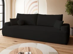 Meble Młodzieżowe|Kanapy I Sofy></noscript>BROMARKT Czarna sofa rozkładana z funkcją spania do salonu CARMELLO