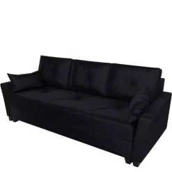 Meble Dla Dzieci|Kanapy I Sofy>IZABELLA MEBLE Czarna sofa z funkcją spania dwuosobowa TUFEL