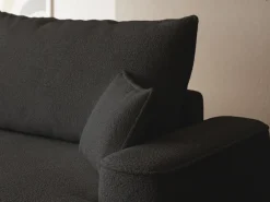 Meble Młodzieżowe|Kanapy I Sofy></noscript>BROMARKT Czarna sofa z funkcją spania i pojemnikiem CARMELLO boucle