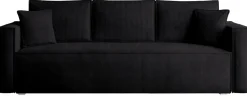 Meble Dla Dzieci|Meble Młodzieżowe>BROMARKT Czarna sofa z funkcją spania do salonu TOP pojemnik na pościel sztruks