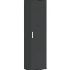 Meble Młodzieżowe|Zestawy Mebli Do Przedpokoju>INTER MEBLE Czarna szafa uchylna do salonu z półkami KONTI czarny