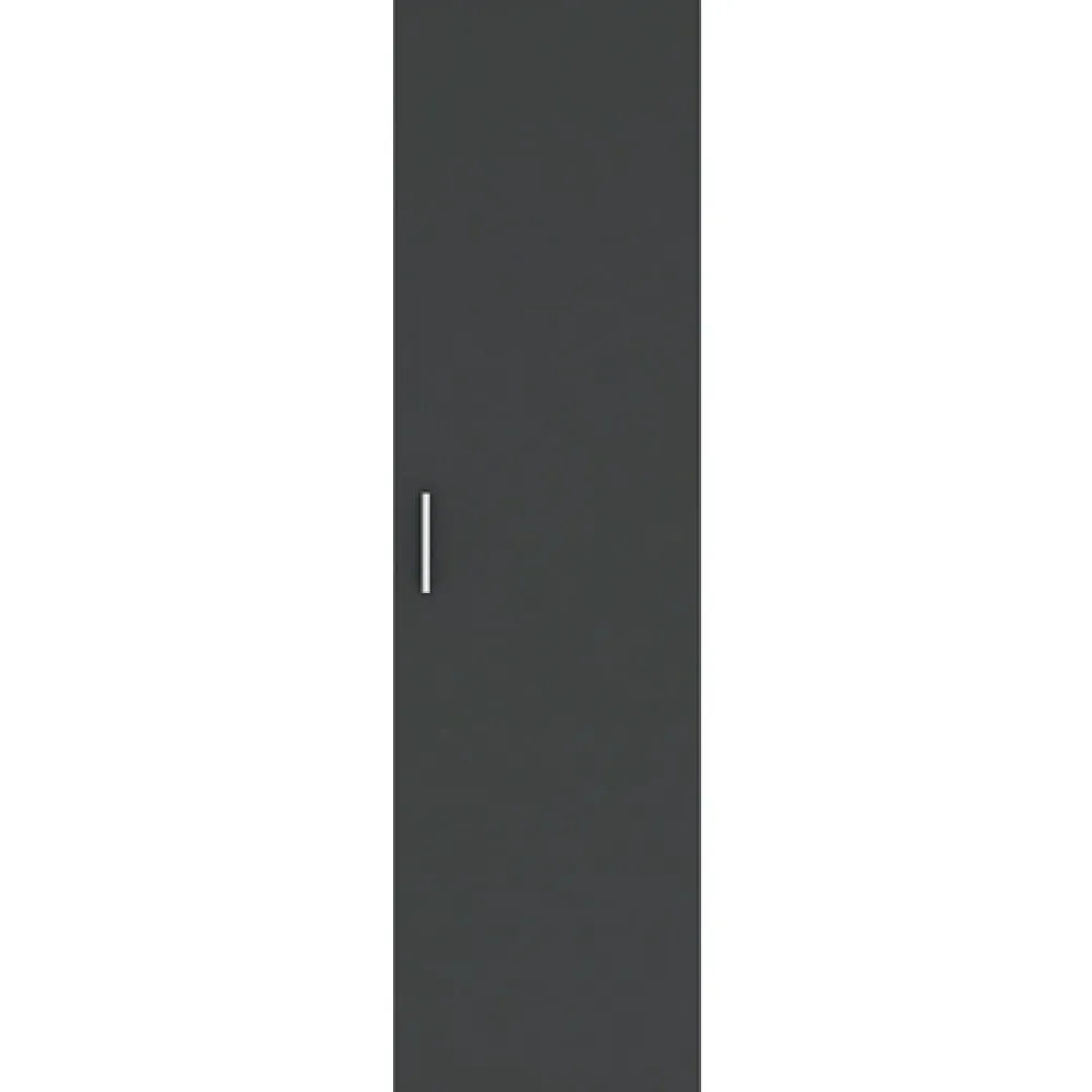 Meble Młodzieżowe|Zestawy Mebli Do Przedpokoju>INTER MEBLE Czarna szafa uchylna do salonu z półkami KONTI czarny