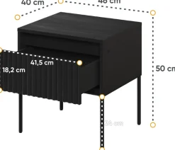 Szafki Nocne></noscript>lenart. Czarna szafka nocna do sypialni w stylu nowoczesnym TREND czarny