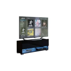 Zestawy Mebli Do Salonu|Szafki Rtv></noscript>BROMARKT Czarna szafka pod telewizor 105 cm QUAD czarny