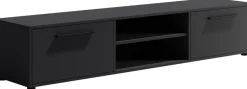 Zestawy Mebli Do Sypialni|Szafki Rtv></noscript>GiB Meble Czarna szafka RTV 190 cm do salonu MAXIDO czarny