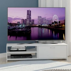 Szafki Rtv>INTER MEBLE Czarna szafka RTV 120 cm do salonu nowoczesna CORTA czarny