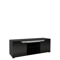 Szafki Rtv>Lempert Czarna szafka RTV pod telewizor 135 cm LANDARE połysk