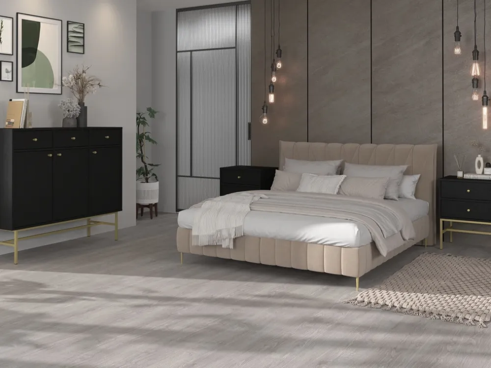 Szafki Rtv>Lempert Czarna szafka RTV pod telewizor 180 cm do salonu TOKEN czarny grafit