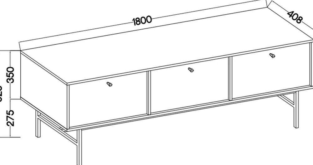 Szafki Rtv>Lempert Czarna szafka RTV pod telewizor 180 cm do salonu TOKEN czarny grafit