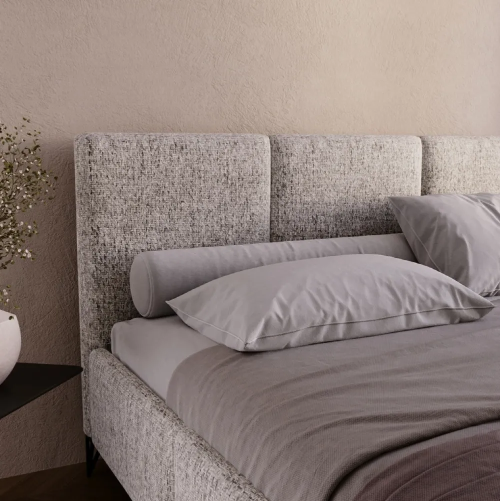 Łóżka Kontynentalne|Łóżka Małżeńskie>UNISTYL MEBLE Czarne łóżko do sypialni LORIO 200x200 cm z pojemnikiem na pościel