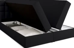 Łóżka Ze Stelażem|Łóżka Z Zagłówkiem>BROMARKT Czarne łóżko kontynentalne 160x200 cm z pojemnikiem DAKOTA
