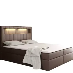 Łóżka Z Pojemnikiem|Łóżka Czarne></noscript>Gruszka Czarne łóżko kontynentalne 160x200 z ekoskóry ADAM