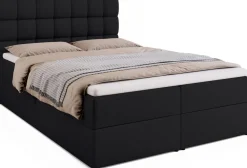 Meble Młodzieżowe|Łóżka Młodzieżowe>BROMARKT Czarne łóżko kontynentalne 140x200 cm z pojemnikiem DAKOTA