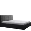 Łóżka Z Zagłówkiem|Łóżka Czarne>Gruszka Czarne łóżko tapicerowane 180x200 LIMA