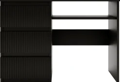 Biurka>MARIDEX Czarne nowoczesne biurko z szufladami 110 cm CRAFTON czarny