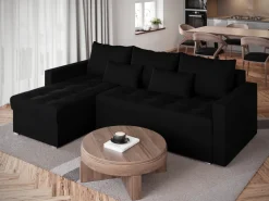 Meble Dla Dzieci|Meble Młodzieżowe></noscript>BROMARKT Czarny narożnik do salonu HOT L