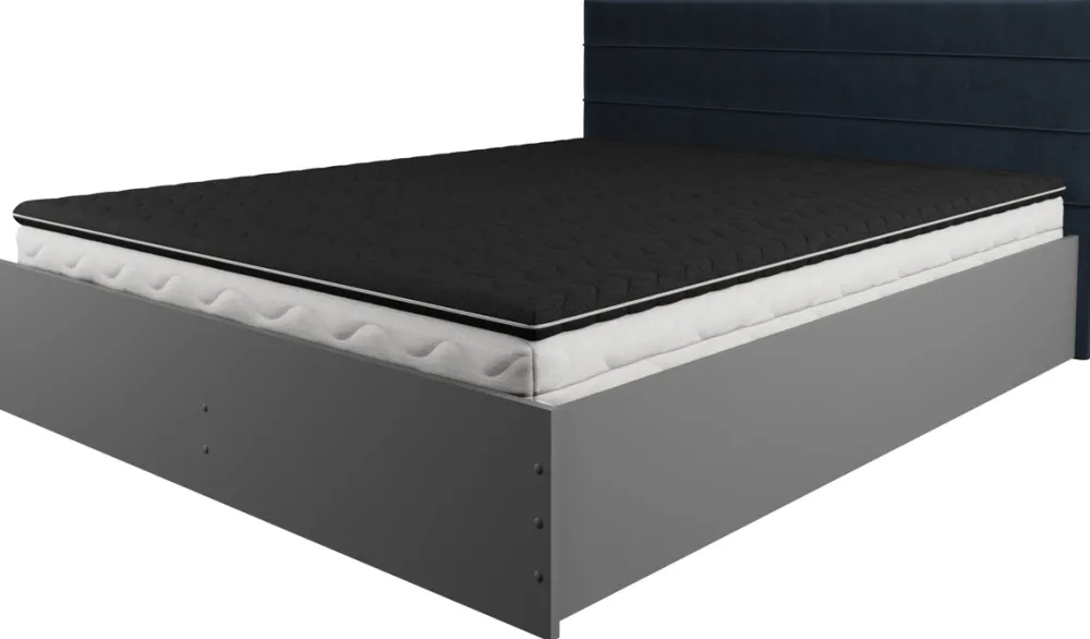 Materace Nawierzchniowe|Materace Piankowe>TOBI Czarny nawierzchniowy materac topper 100x200 cm COMFY pianka PUR