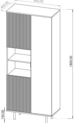 Regały Na Książki|Zestawy Mebli Do Salonu></noscript>GiB Meble Czarny regał do salonu na książki 80 cm NAMASTE