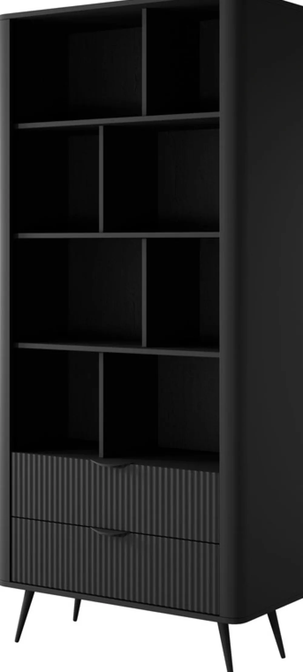 Regały Na Książki|Regały Biurowe>LASKI regał na książki do nowoczesnego salonu LEONTE czarny