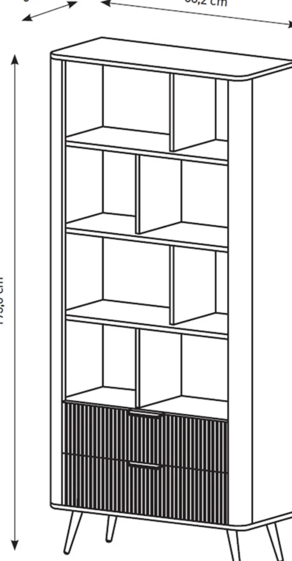 Regały Na Książki|Regały Biurowe>LASKI regał na książki do nowoczesnego salonu LEONTE czarny