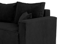 Meble Dla Dzieci|Meble Młodzieżowe></noscript>BROMARKT Czarny rozkładany narożnik z funkcją spania do salonu HAVANA