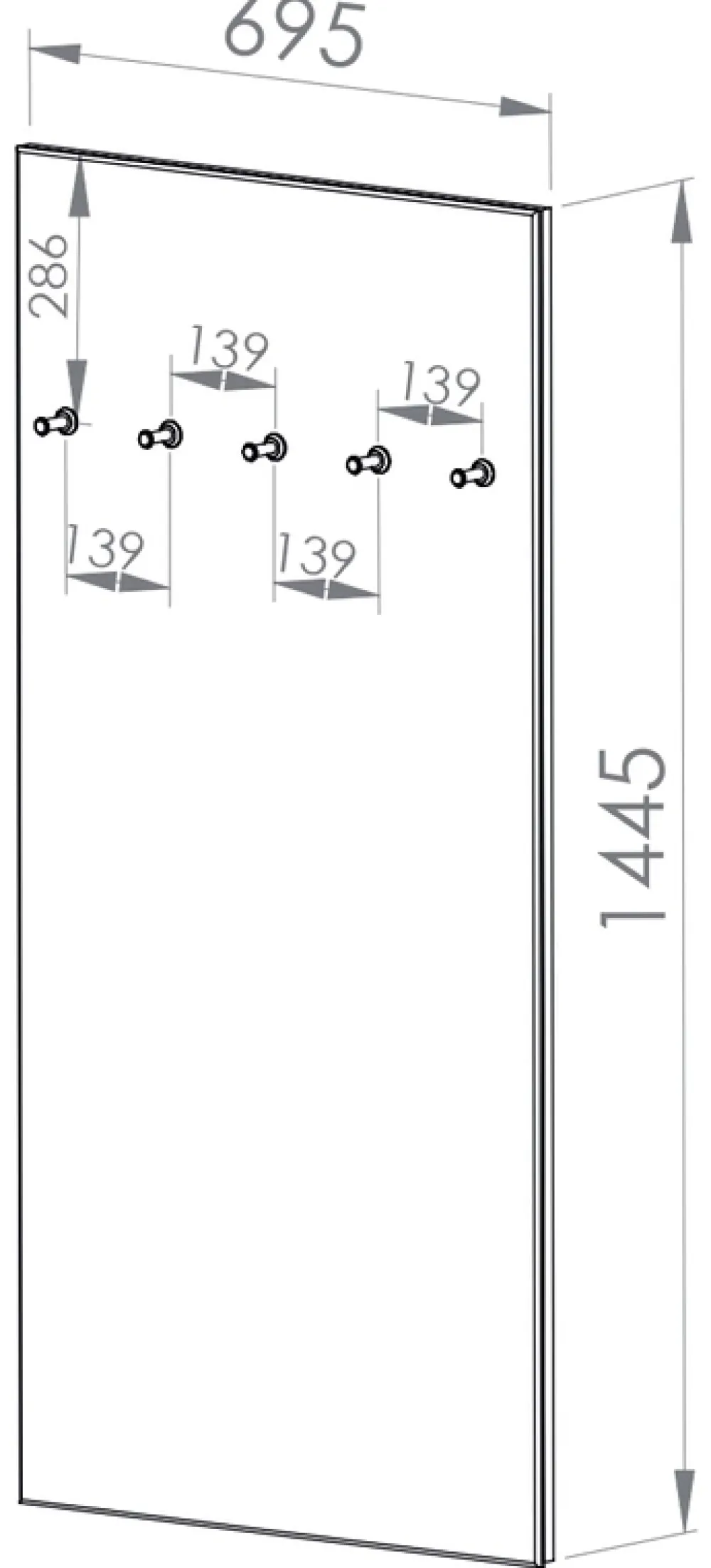 Wieszaki Do Przedpokoju>ML Meble Czarny tapicerowany wieszak ścienny NEVIO