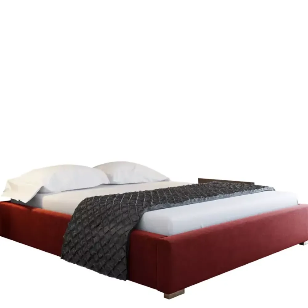 Łóżka Młodzieżowe|Łóżka Dwuosobowe>Gruszka Czerwone łóżko tapicerowane 140x200 PARYŻ