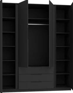 Szafy Młodzieżowe|Szafy Otwierane>Lempert Czterodrzwiowa nowoczesna szafa do sypialni 200 cm KARAT