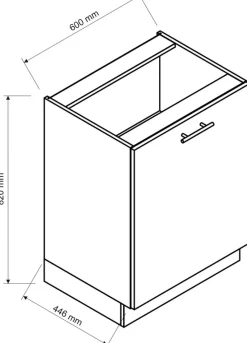 Meble Kuchenne|Szafki></noscript>Stolkar Dolna nowoczesna szafka kuchenna 60 cm BRIT półka