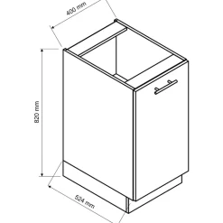 Meble Kuchenne>Stolkar Dolna szafka kuchenna 40 cm ADELE