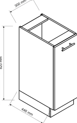 Meble Kuchenne|Szafki></noscript>Stolkar Dolna szafka kuchenna 30 cm BRIT cichy domyk półka