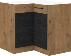 Meble Kuchenne>Lempert Dolna szafka kuchenna narożna 90x90 cm VIKI ciemne drewno