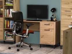 Biurka|Zestawy Mebli Do Salonu></noscript>ML Meble Drewniane biurko 120x51 cm NEVIO dąb artisan